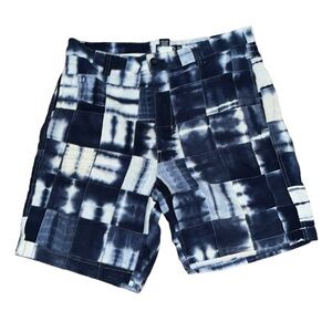 Chaps Madras 100% Cotton Tie Dye Patchwork Shorts